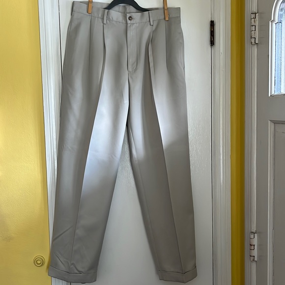 100% polyester dress pants in tan from Timber Creek by Wrangler, size 34x31.5 - Picture 1 of 6